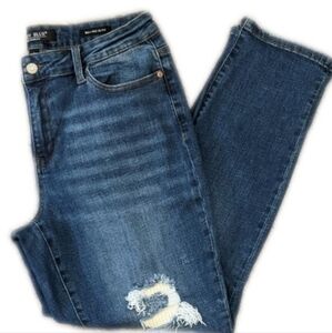 Judy Blue Disstroyed Mid Rise Boyfriend Jeans 22W